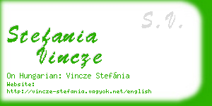 stefania vincze business card