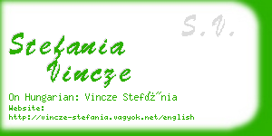 stefania vincze business card